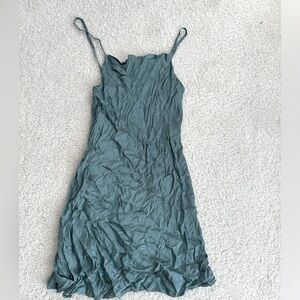 Sage Green Silky Body Flattering Dress Size Medium